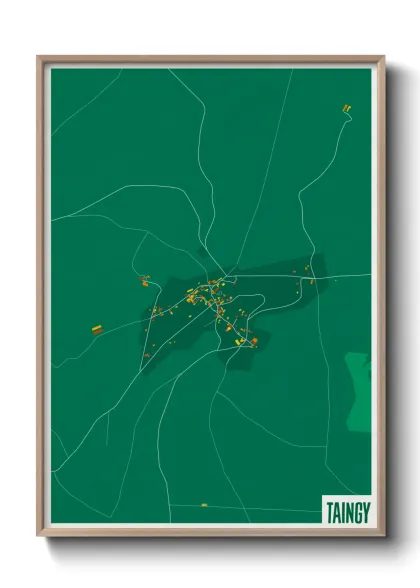 Une affiche de carte sur Taingy