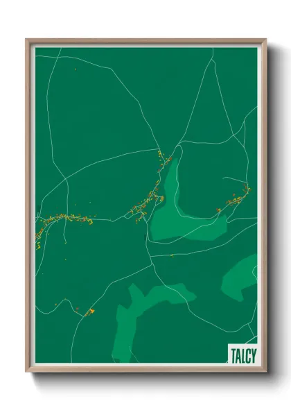 Une affiche de carte sur Talcy