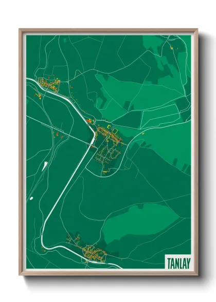 Une affiche de carte sur Tanlay