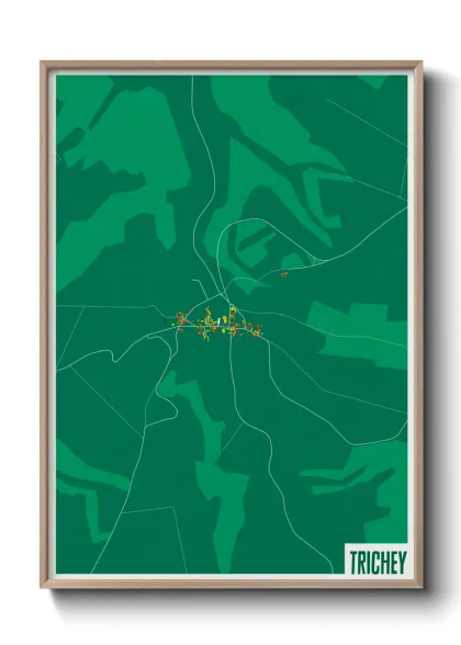 Une affiche de carte sur Trichey