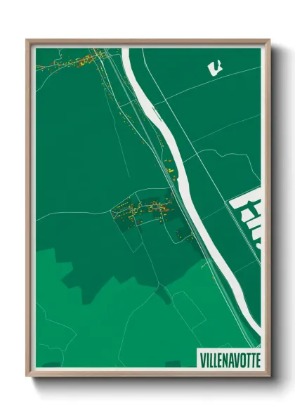 Une affiche de carte sur Villenavotte