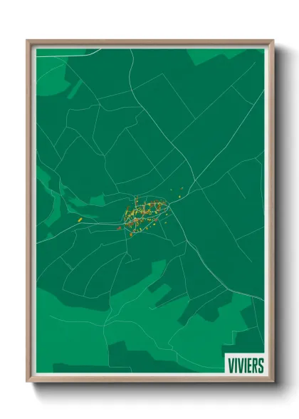 Une affiche de carte sur Viviers