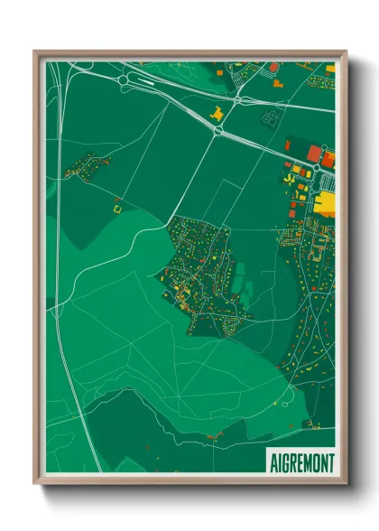 Une affiche de carte sur Aigremont