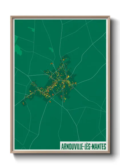 Une affiche de carte sur Arnouville-lès-Mantes