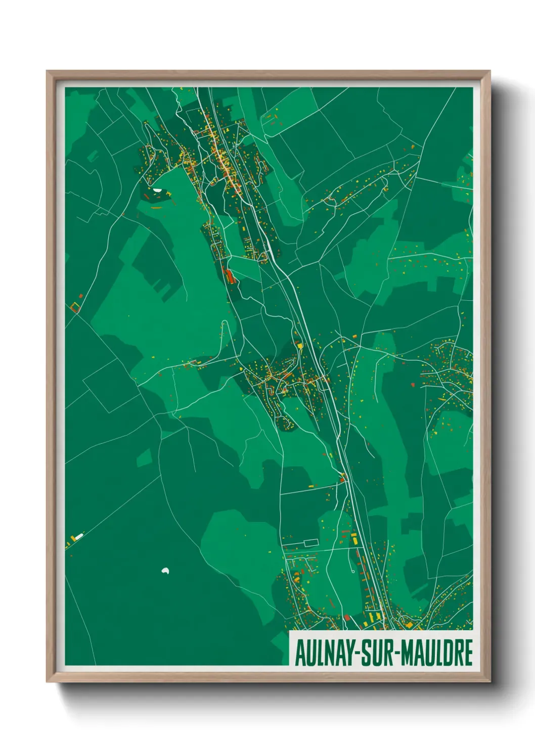 Un poster carteAulnay-sur-Mauldre