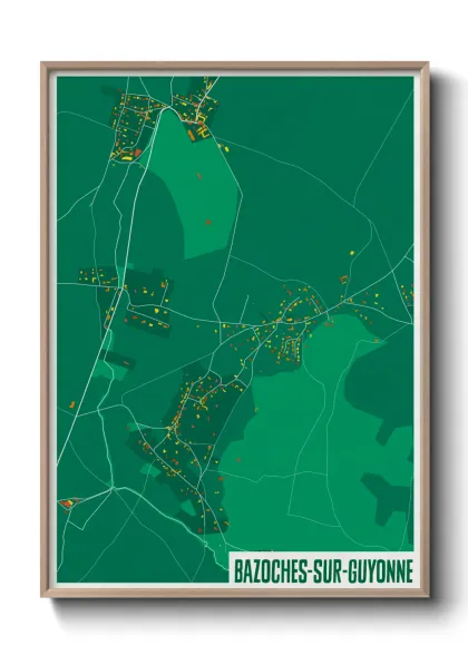 Une affiche de carte sur Bazoches-sur-Guyonne