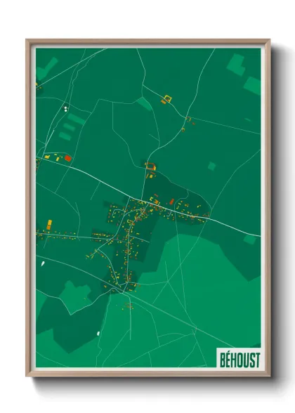 Une affiche de carte sur Béhoust
