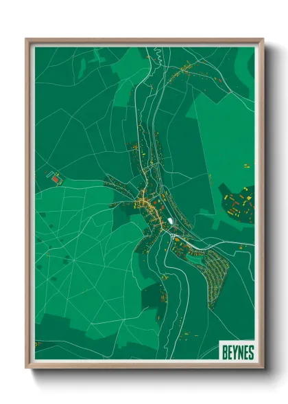 Une affiche de carte sur Beynes
