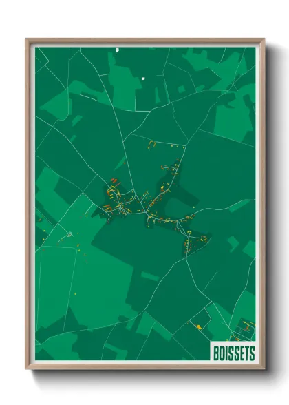 Une affiche de carte sur Boissets