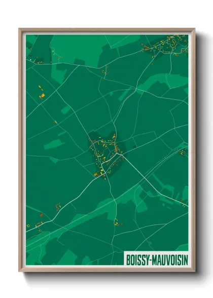 Une affiche de carte sur Boissy-Mauvoisin