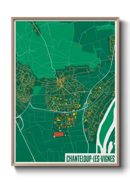 Une affiche de carte sur Chanteloup-les-Vignes