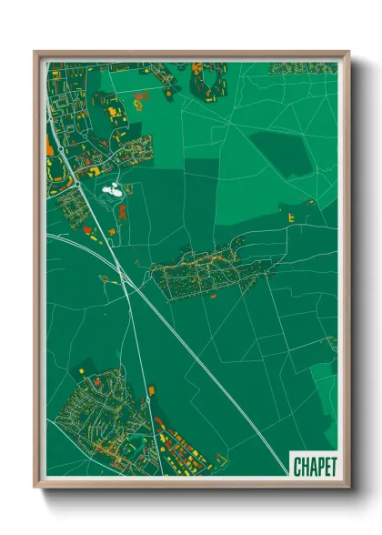 Une affiche de carte sur Chapet