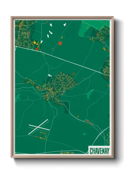 Une affiche de carte sur Chavenay