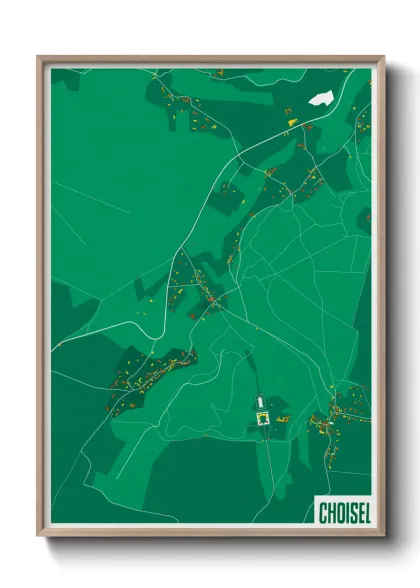 Une affiche de carte sur Choisel