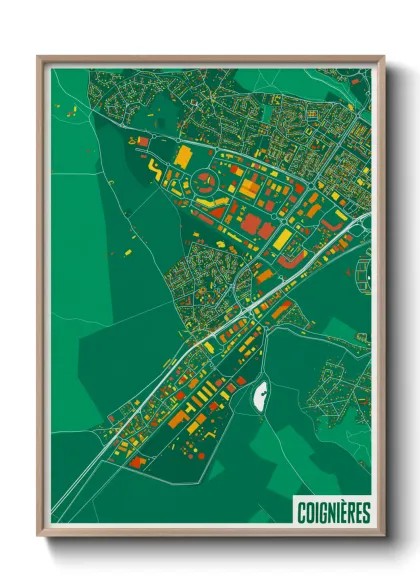 Une affiche de carte sur Coignières