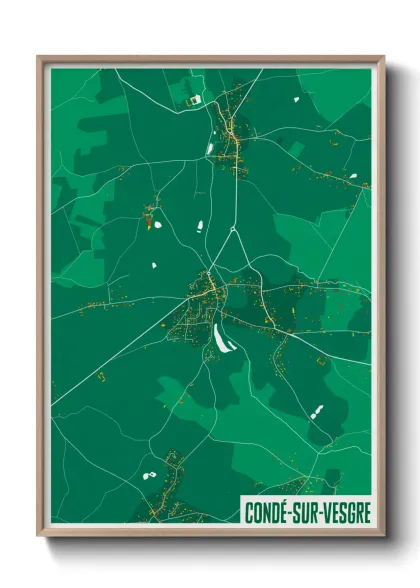 Une affiche de carte sur Condé-sur-Vesgre