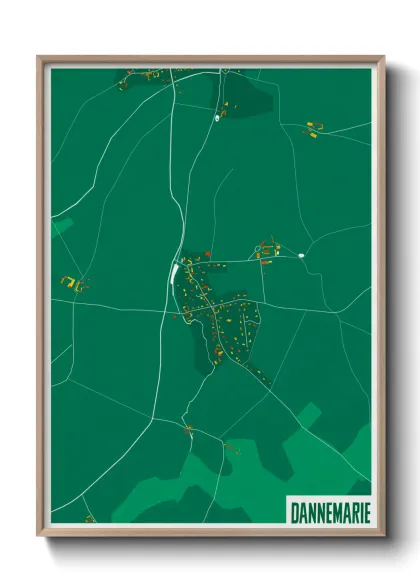 Une affiche de carte sur Dannemarie