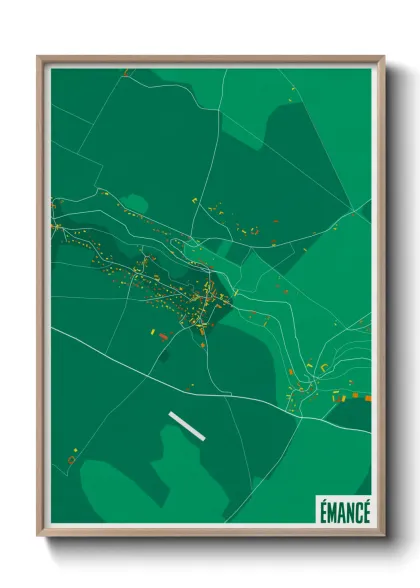 Une affiche de carte sur Émancé