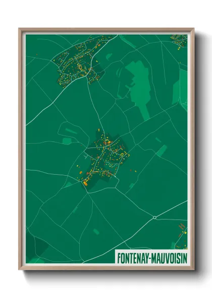 Une affiche de carte sur Fontenay-Mauvoisin