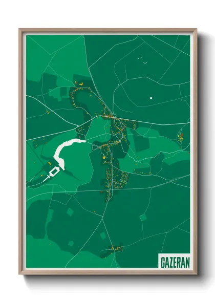 Une affiche de carte sur Gazeran