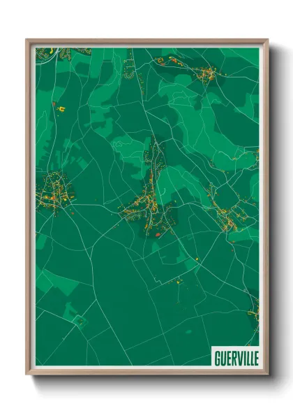 Une affiche de carte sur Guerville