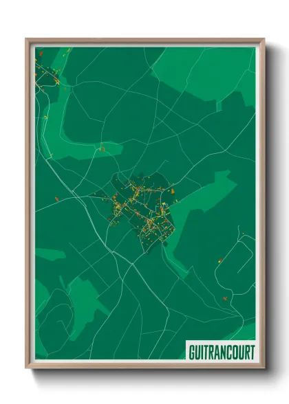 Une affiche de carte sur Guitrancourt