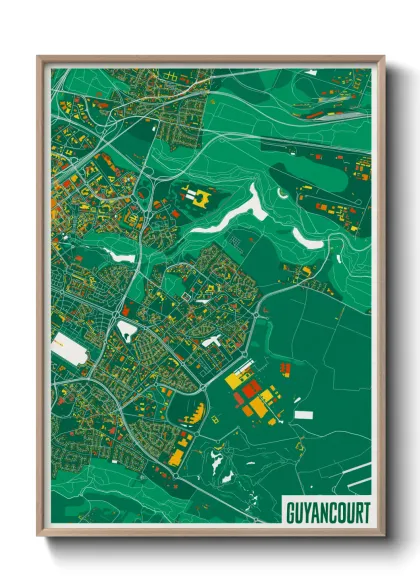 Une affiche de carte sur Guyancourt
