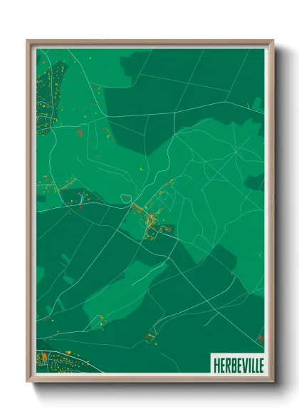 Une affiche de carte sur Herbeville