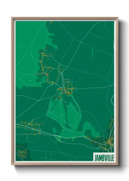 Une affiche de carte sur Jambville
