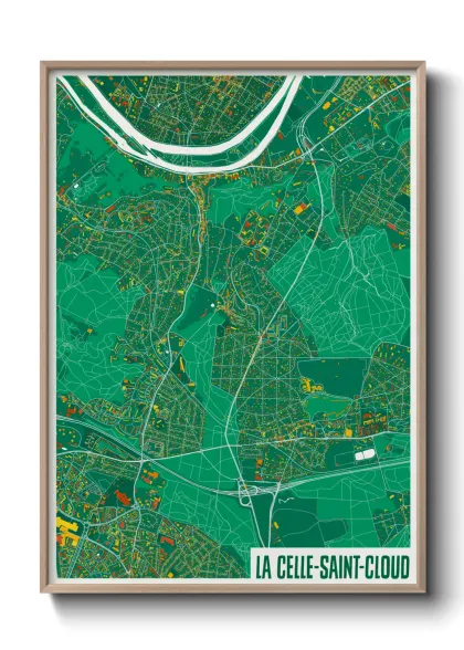 Une affiche de carte sur La Celle-Saint-Cloud