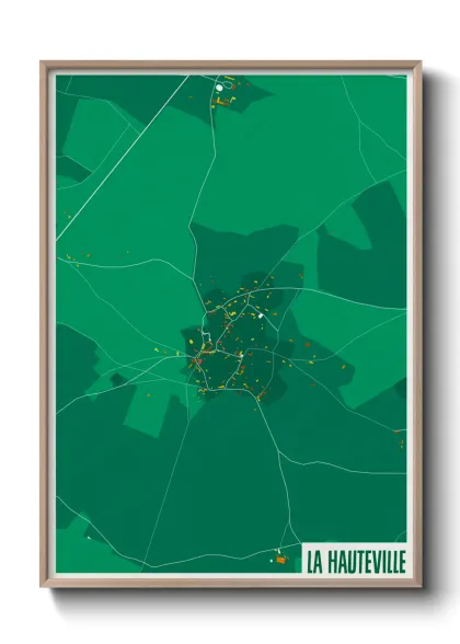 Une affiche de carte sur La Hauteville