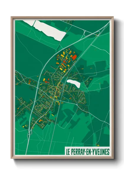Une affiche de carte sur Le Perray-en-Yvelines