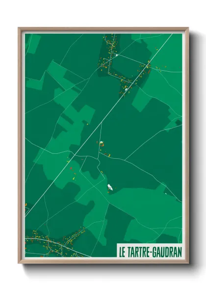Une affiche de carte sur Le Tartre-Gaudran