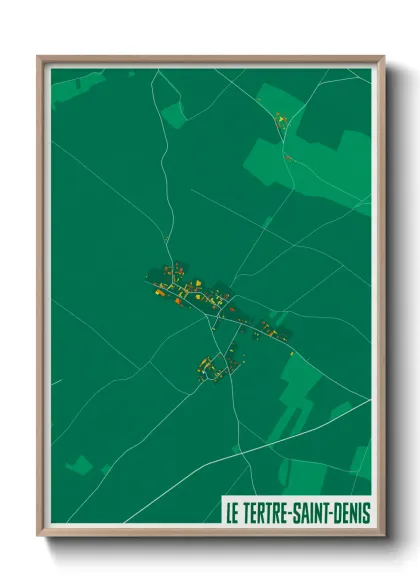 Une affiche de carte sur Le Tertre-Saint-Denis