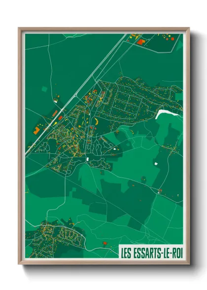 Une affiche de carte sur Les Essarts-le-Roi