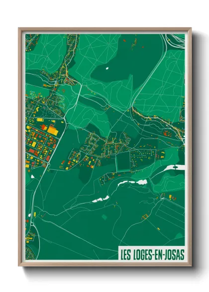 Une affiche de carte sur Les Loges-en-Josas