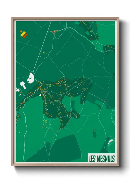 Une affiche de carte sur Les Mesnuls