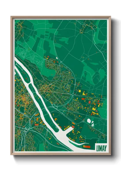 Une affiche de carte sur Limay