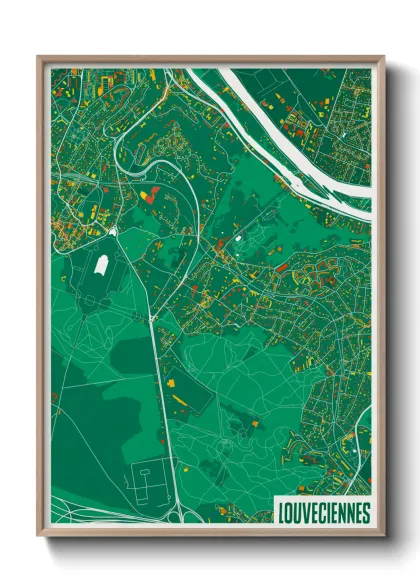 Une affiche de carte sur Louveciennes