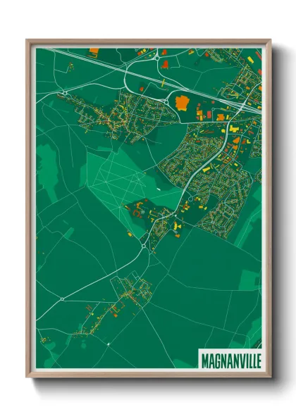 Une affiche de carte sur Magnanville