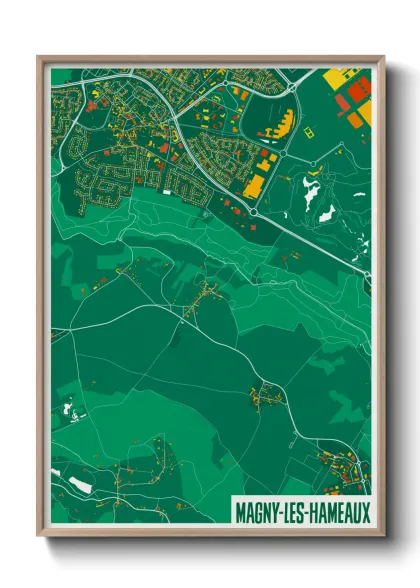 Une affiche de carte sur Magny-les-Hameaux
