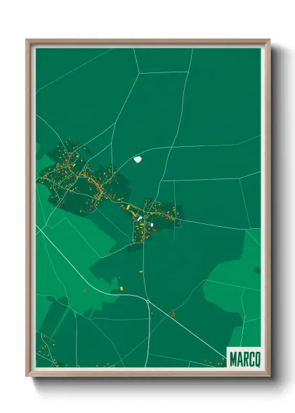 Une affiche de carte sur Marcq