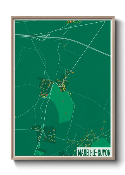 Une affiche de carte sur Mareil-le-Guyon