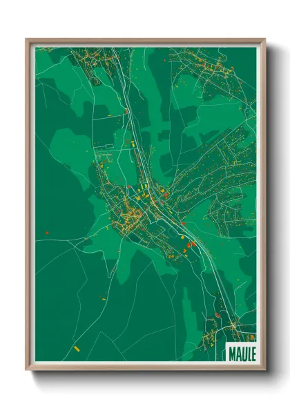 Une affiche de carte sur Maule