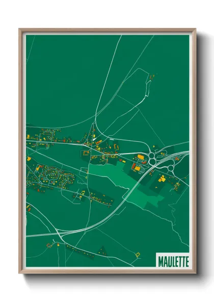 Une affiche de carte sur Maulette