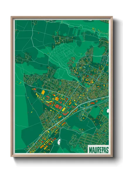Une affiche de carte sur Maurepas