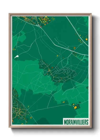 Une affiche de carte sur Morainvilliers