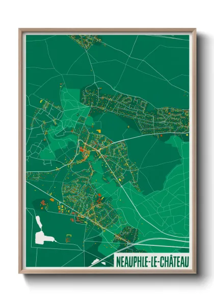 Une affiche de carte sur Neauphle-le-Château