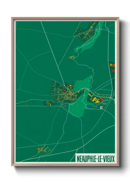 Une affiche de carte sur Neauphle-le-Vieux