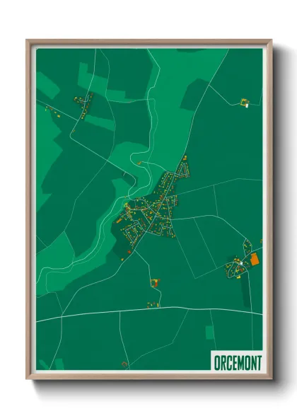 Une affiche de carte sur Orcemont